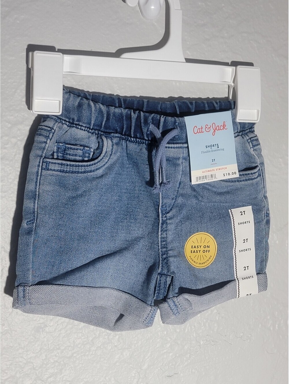 Cat & Jack Shorts Flexible Drawstring Blue Size 2T Ultimate Stretch